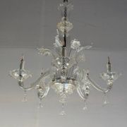Venetian lustre in colourless Murano glass, circa 1950.