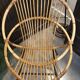 Fauteuil rotin pieds acier