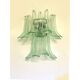 Contemporary Green-Wather Murano Glass "Selle" Wall Sconces in Mazzega Style - A Pair