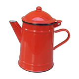 Cafetière émaillée rouge
