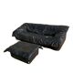 Flou Flou sofa in full grain black leather, Ligne Roset, De Pas, D'urbino, Lomazzi (1988)