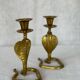 Vintage brass cobra snake candle holders