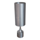 Brushed aluminium lamp