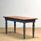 Pine table with old top