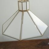 White glas ceiling lamp attr. by jean claude mahey