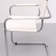 Bauhaus White Leather Arm Chair Matteo Grassi 1970s Italy