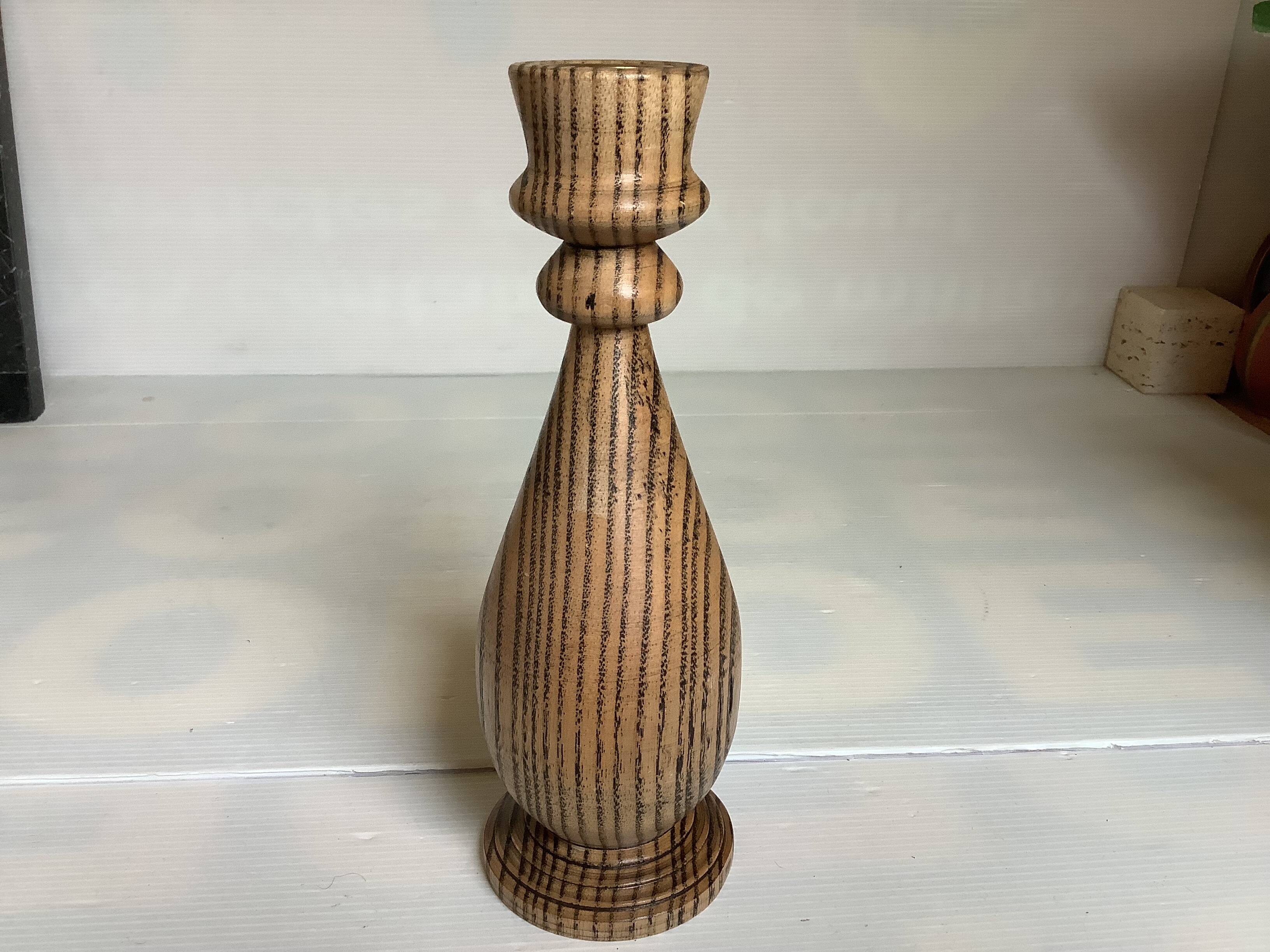 Wooden candlestick Nopjes woodturning handmade
