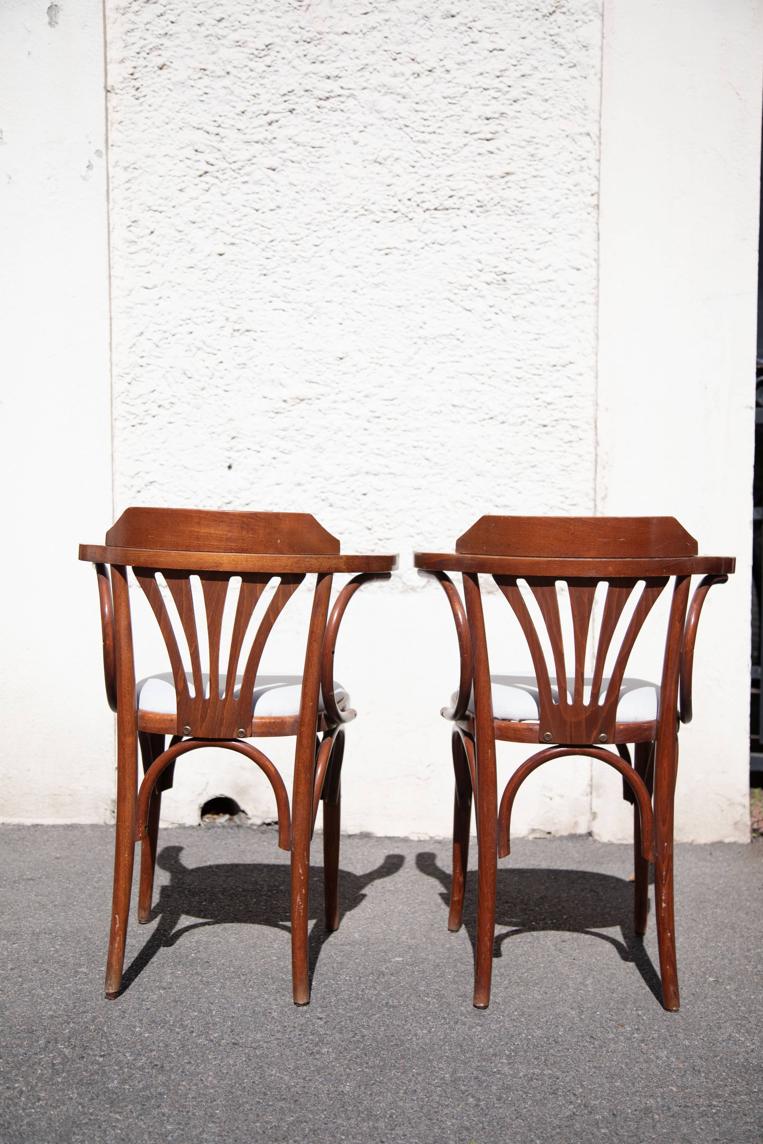 paire de chaises Bistro bois courbé