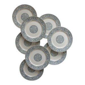 8 assiettes plates en