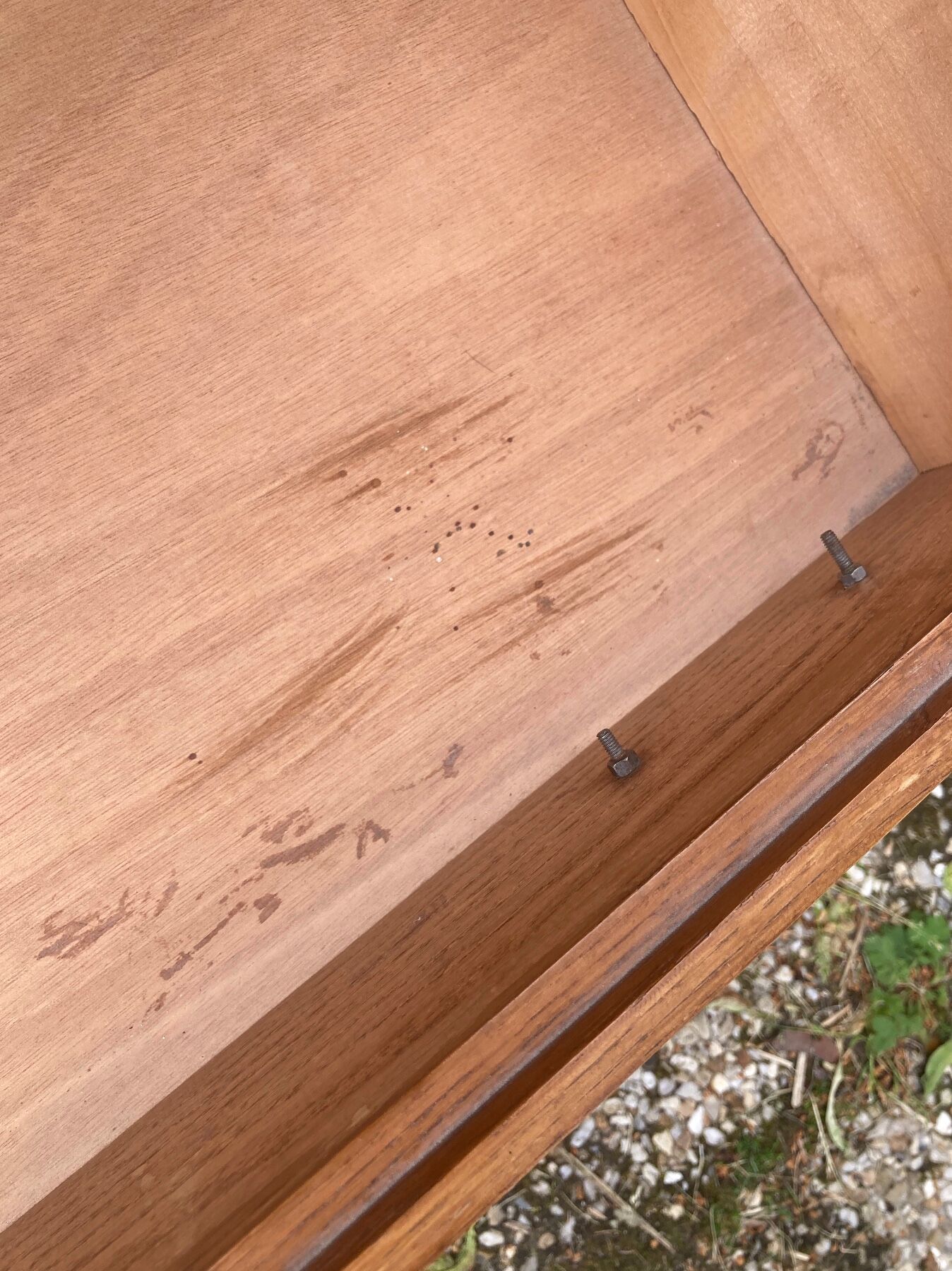Vintage chest of drawers compass feet