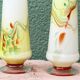 Pair of blown glass Murano collared vases