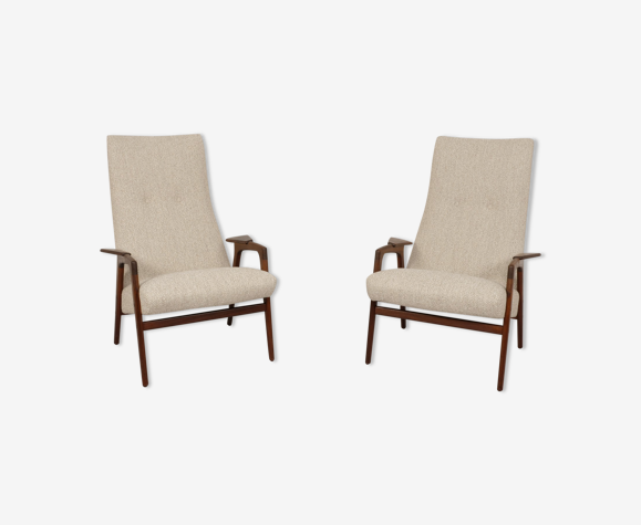 Paire de 2 fauteuils d'Yngve Ekström