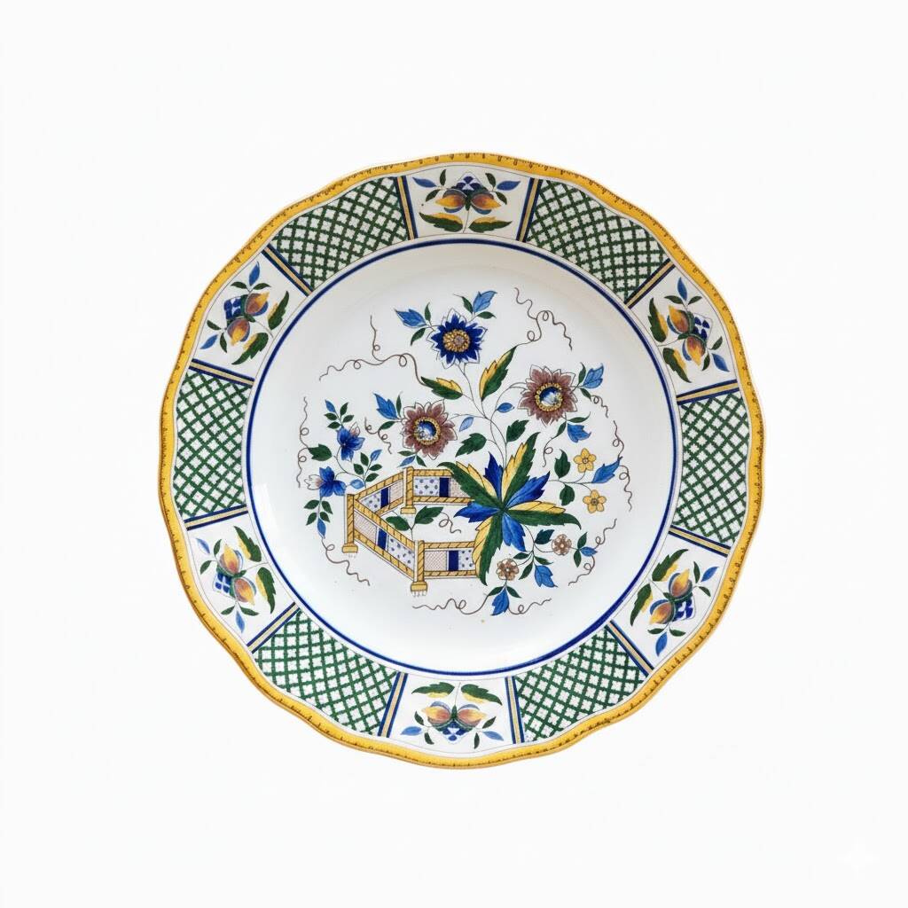 Antique plate Sarreguemines Montmorency