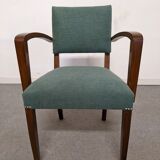 Pair of art deco style bridge armchairs