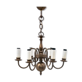 Lustre en laiton, Pologne, années 1940