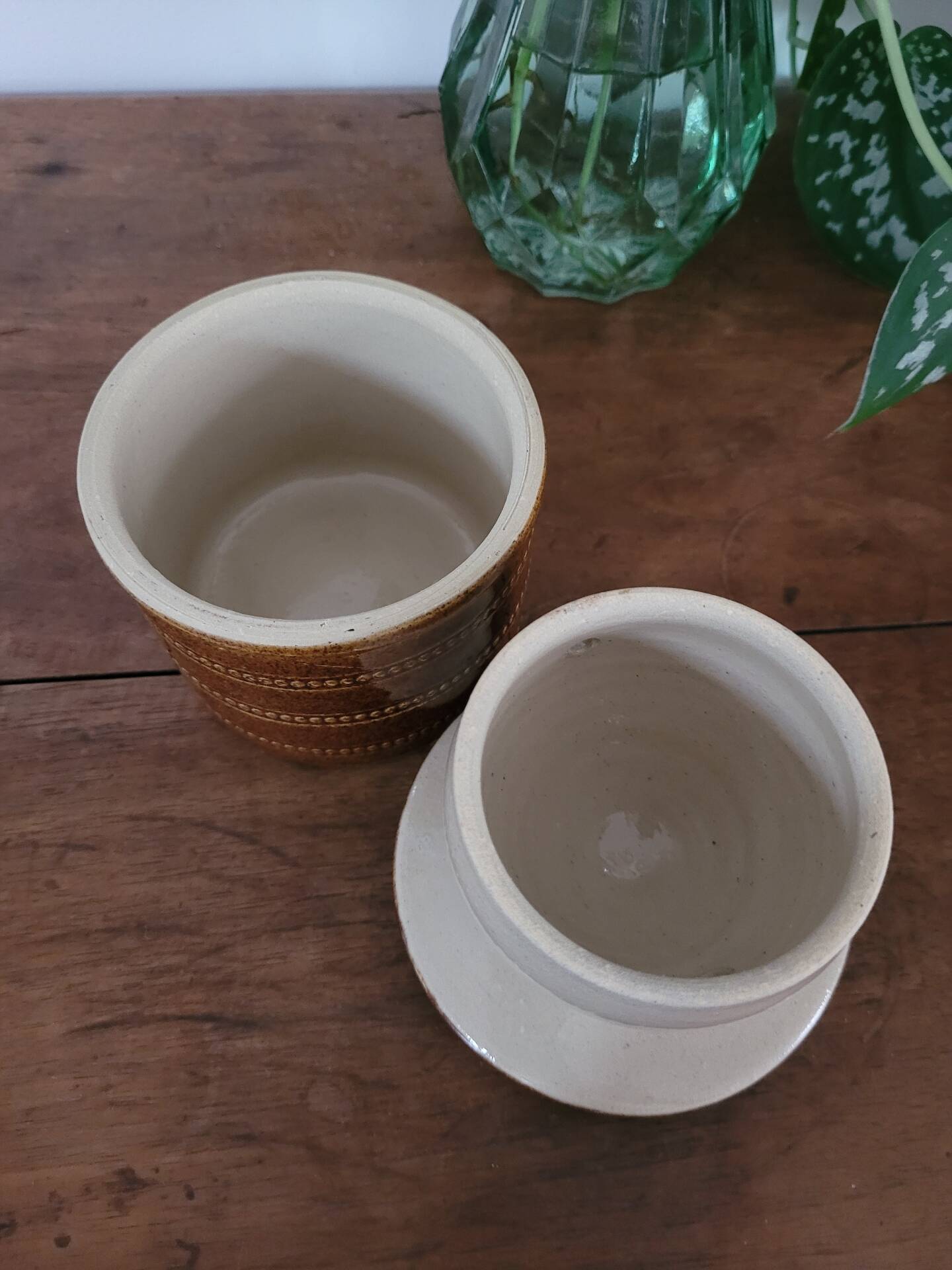 Water butter dish Berry pottery