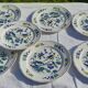 7 assiettes plates en vitro porcelaine Villeroy & Boch modèle phoenix blau diam 24 cm