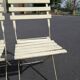 Series of 3 old folding outdoor chairs vintage garden