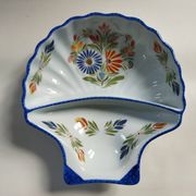 Porcelain molds & fries plate Croquet Quimper