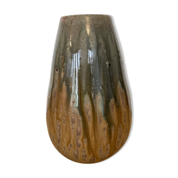 art deco flamed stoneware vase