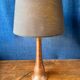 Glazed stoneware desk lamp in free form, 1950s-60s.