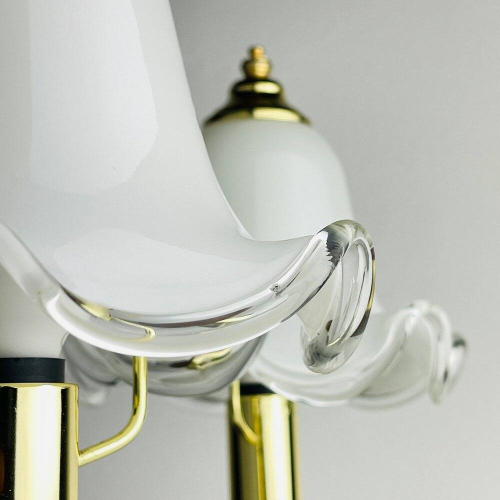 Vintage Italian table lamps in Murano glass, 1980s, set of 2.