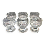 Set of 6 crystal glasses
