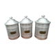 Lot of 3 spice pots in aluminum