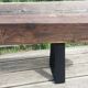 Banc en chêne piétement acier