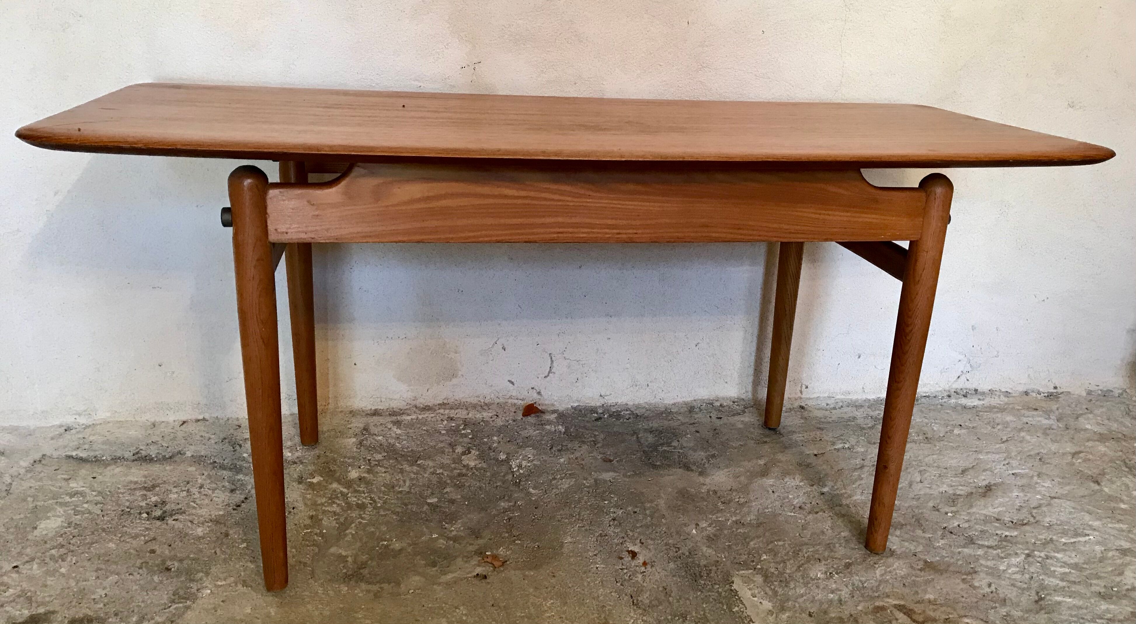 Scandinavian vintage coffee table blond teak
