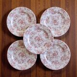 Large EIT England plates decorated with small roses