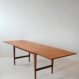 Vintage teak table by ISA Bergamo with drop-leaf extensions