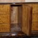 Vintage Italian Buffet in Walnut with Serpentine Front and Mirror Top