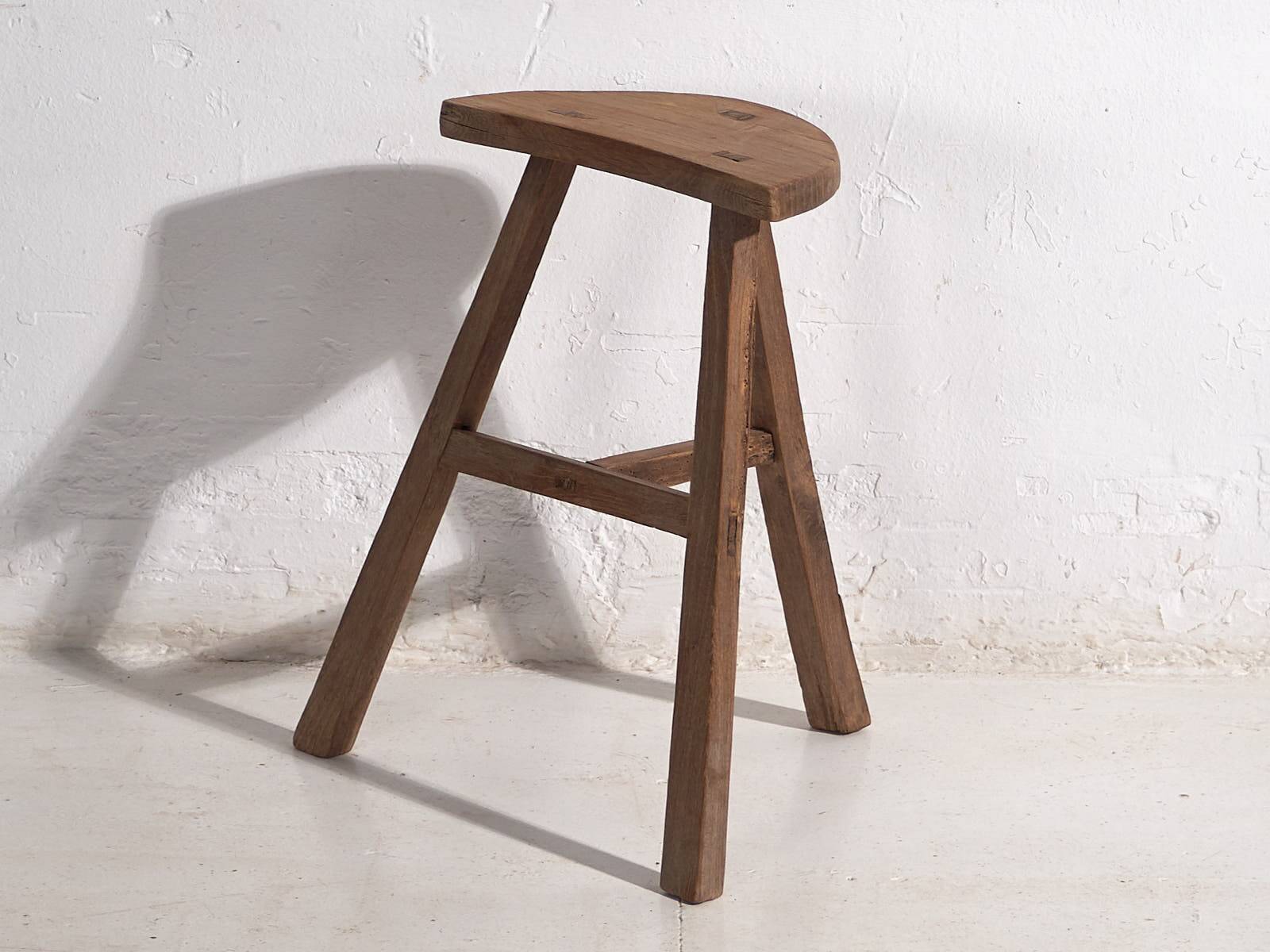 Antique wabi sabi style stool (c.1900) #6