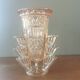 Vase art déco en verre irisé orange