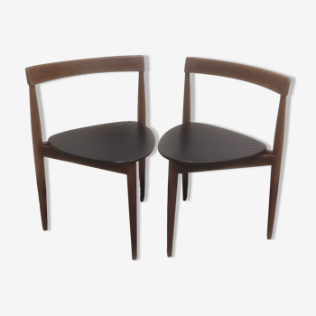 Pair of Danish tripod chairs FREM ROJLE