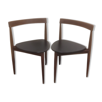 Paire de chaises tripodes danoise Frem Rojle