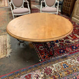 Table basse ronde bois et fer forgé