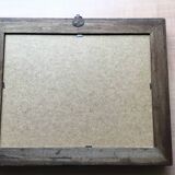 Marine watercolour on vellum paper in an antique wooden frame.