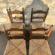 Lot de 4 chaises provençales en bois & paille