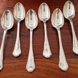 Christofle - Set of 6 Spatours model table spoons in silver-plated metal
