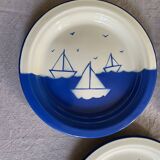 Blue enamelled sheet plates