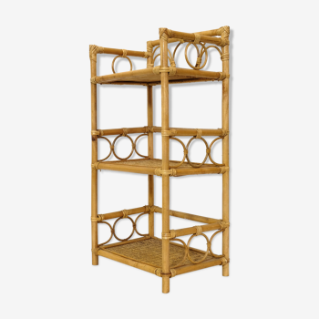 Rattan and wicker shelf from the 70