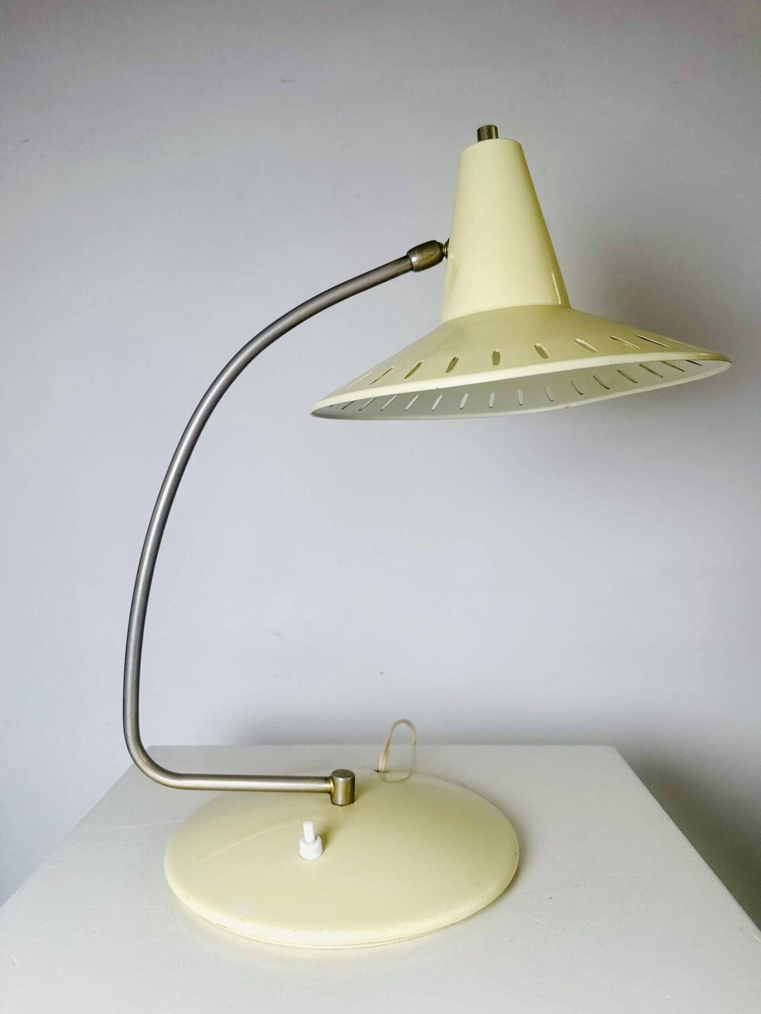 Perforated Saucer-Shaped Table Lamp Anvia Nederland, The Netherlands 1950S