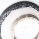 Wall plate in ceramic fat lava, rock decoration, 70s