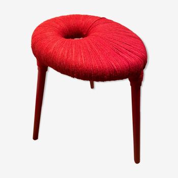 Tabouret vintage Ikea en fil rouge ps eskilstuna