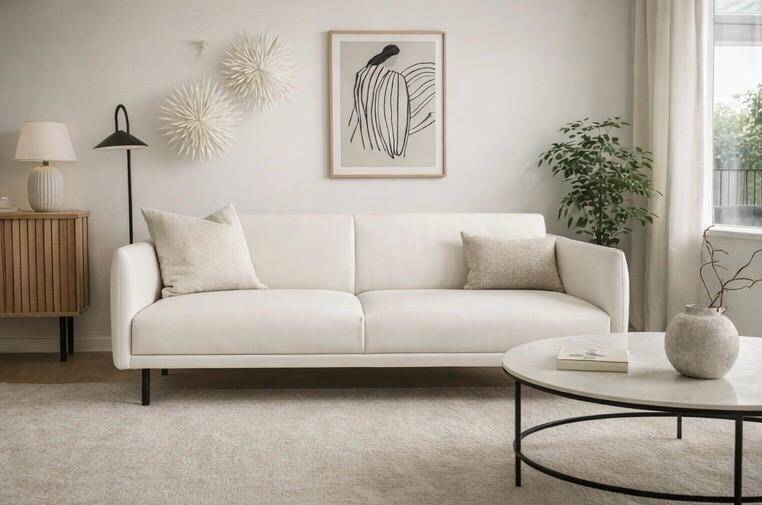 Boconcept berne beige leather sofa