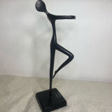 Statue de ballerine abstraite en bronze Bodrul Khalique