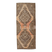 Tapis de couloir turc marron délavé 5x13, 159x385 cm