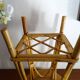 Vintage rattan stool 60's 70's